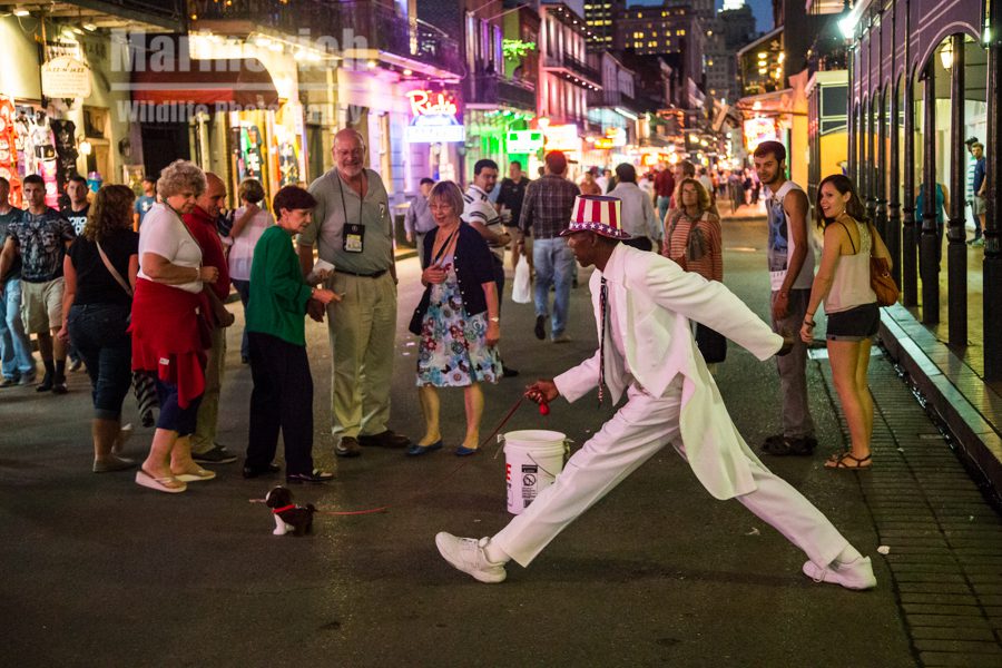 "Going so fast he stood still  - Street performer, New Orleans"