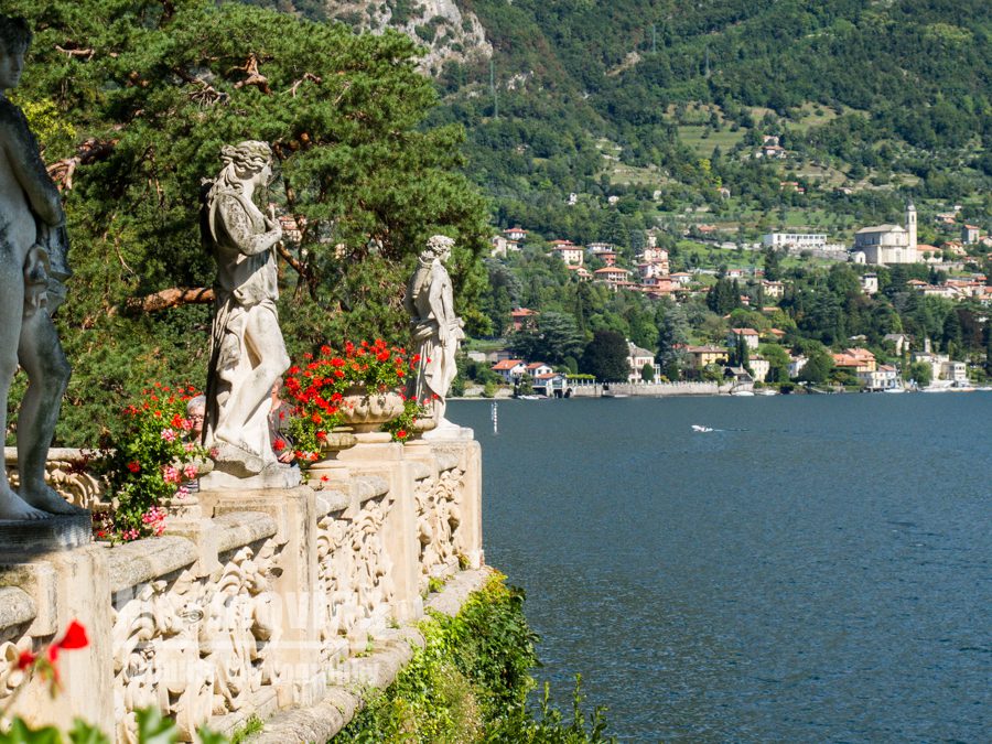 "Statues and Mountains, Lake Como- Marinovich Wildlife Photography"