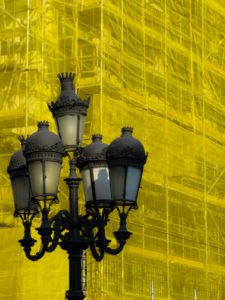 "lamps and construction in barcelona - Marinovich Photography"