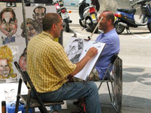 "street artist in barcelona - Marinovich Photography"