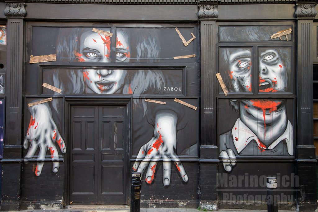 “ZABOU Street art in Goulston Street London - Marinovich Photography"