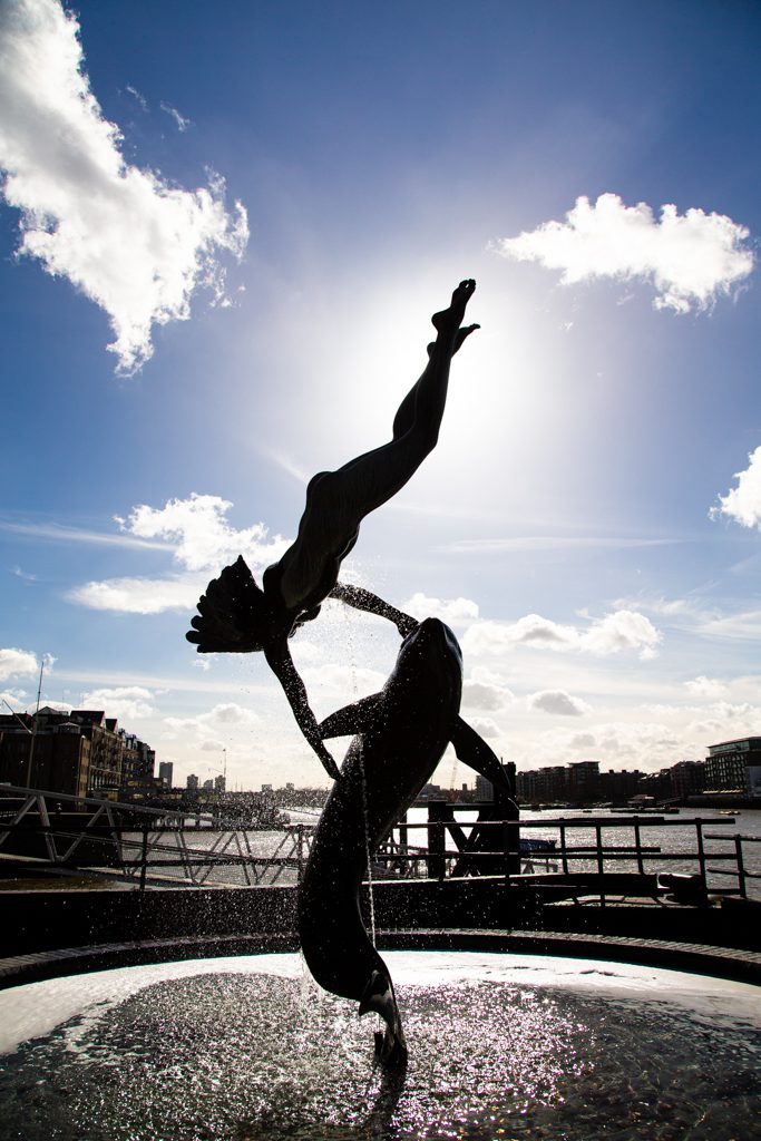 “Girl with a Dolphin – Tower Bridge – Wayne Marinovich Photography”