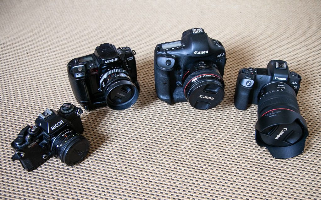 "4 cameras spanning a 35 year career"