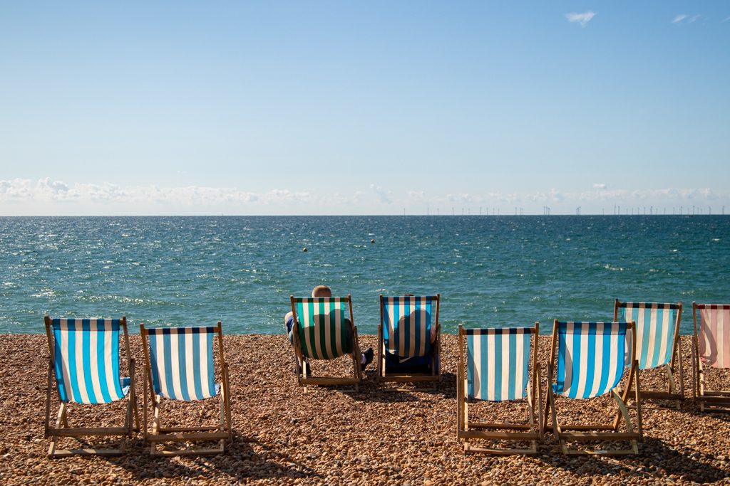 “Deckchairs on Brighton beach – Wayne Marinovich Photography”