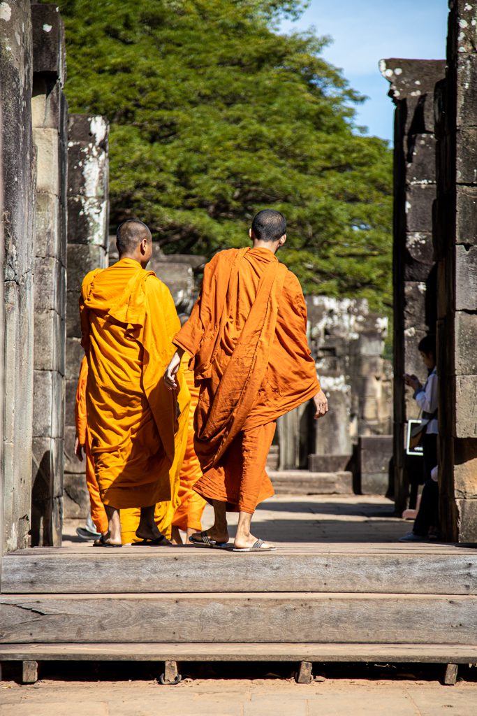 "Monks in Angkor Wat temples- Cambodia"